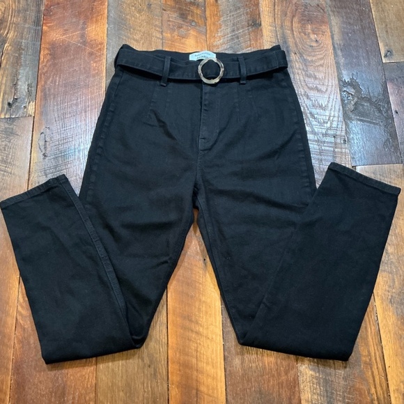 Reformation Marilyn High & Skinny Black Jeans with Belt Women’s Size 29 - Picture 2 of 8